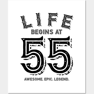 Life Begins at 55 Posters and Art